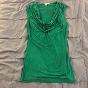 Halogen Green Sleeveless Drape Neck Top
